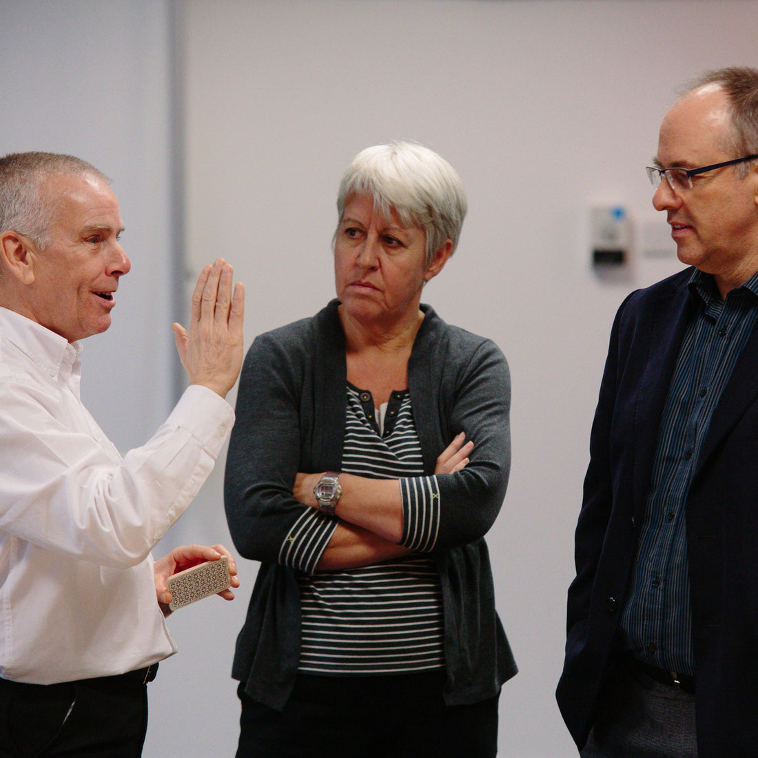 Dr. Geoff Cox in discussion with RSVP Design Clients