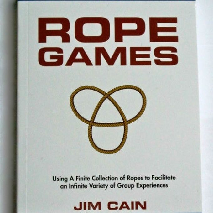 Book titled 'Rope Games' by Jim Cain on a white background
