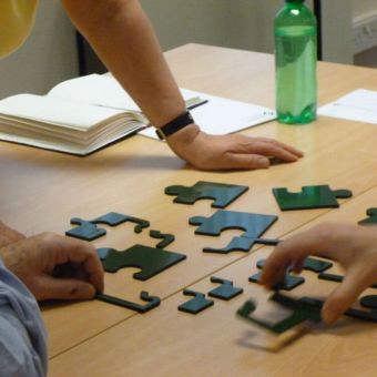 Gameplay close up for Challenging Assumptions experiential learning activity