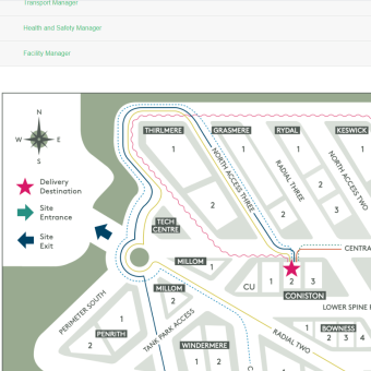 Map close up for Emergency Delivery online experiential learning activity