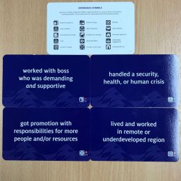 Experience Explorer Experience Symbol category and sample cards