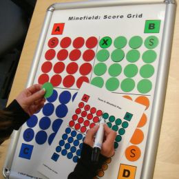 Minefield Experiential Activity grid in use
